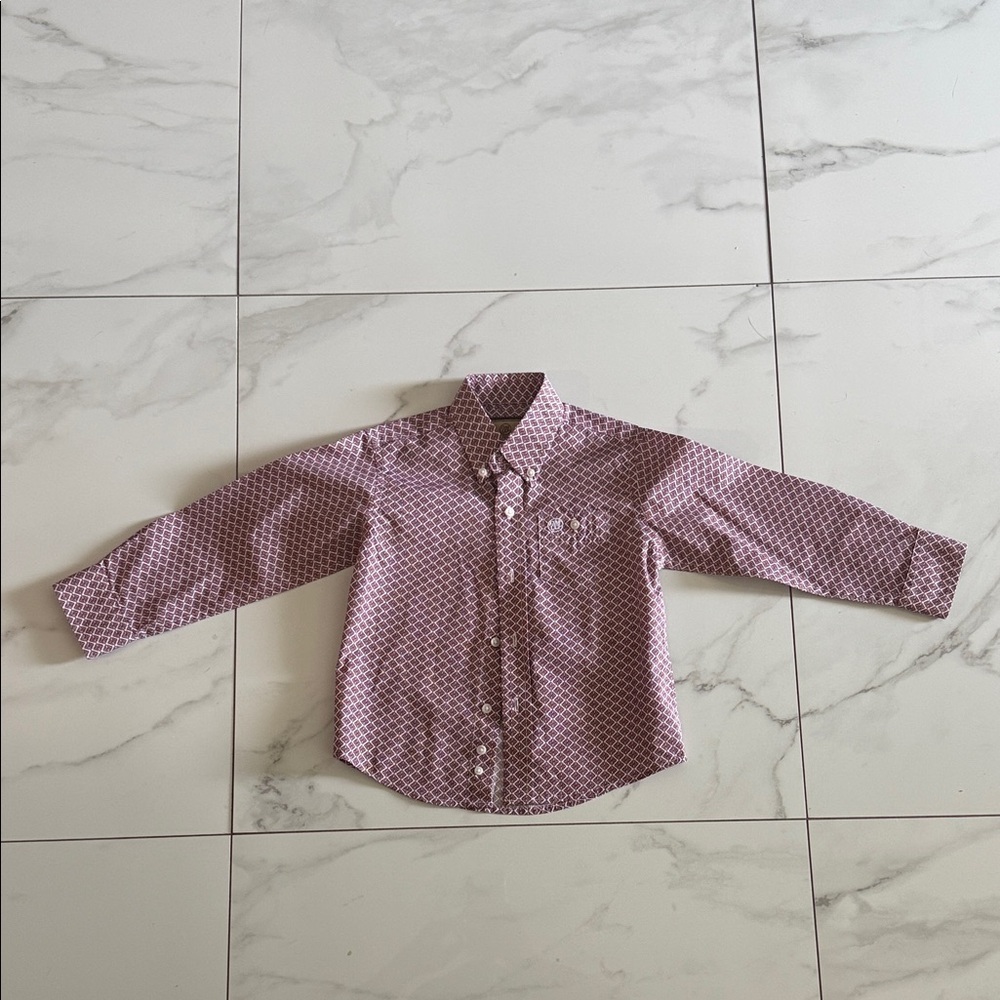 Pink Patterned Kids Shirt Wrangler